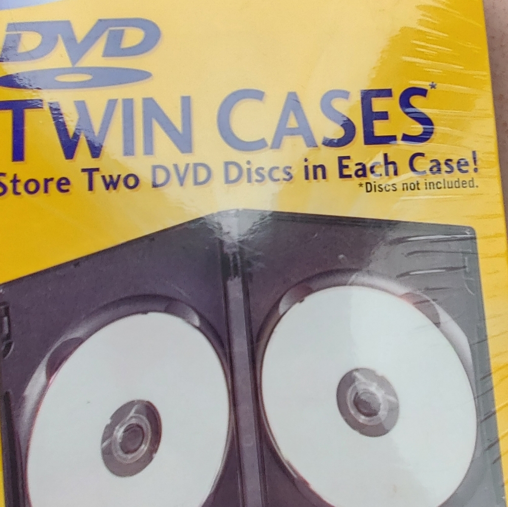 Memorex DVD Twin Cases Holds 2 discs per Case New Factory Sealed 10 Pack